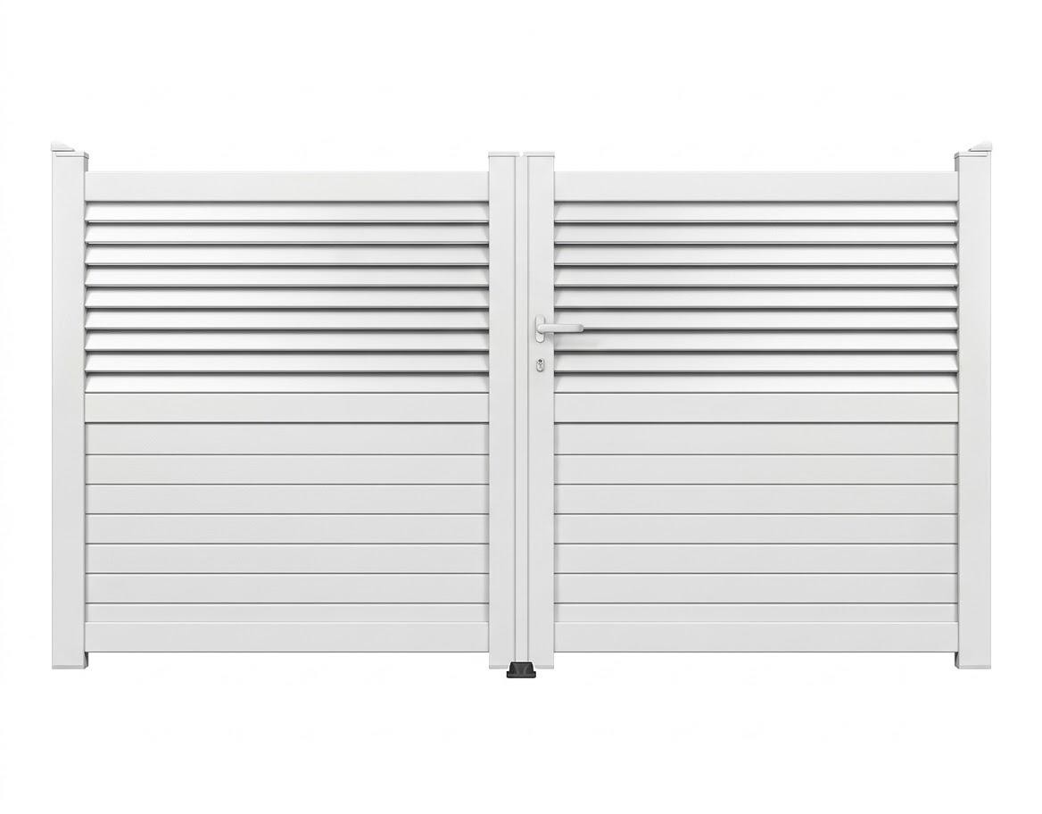 Portail battant aluminium plein - Matinal