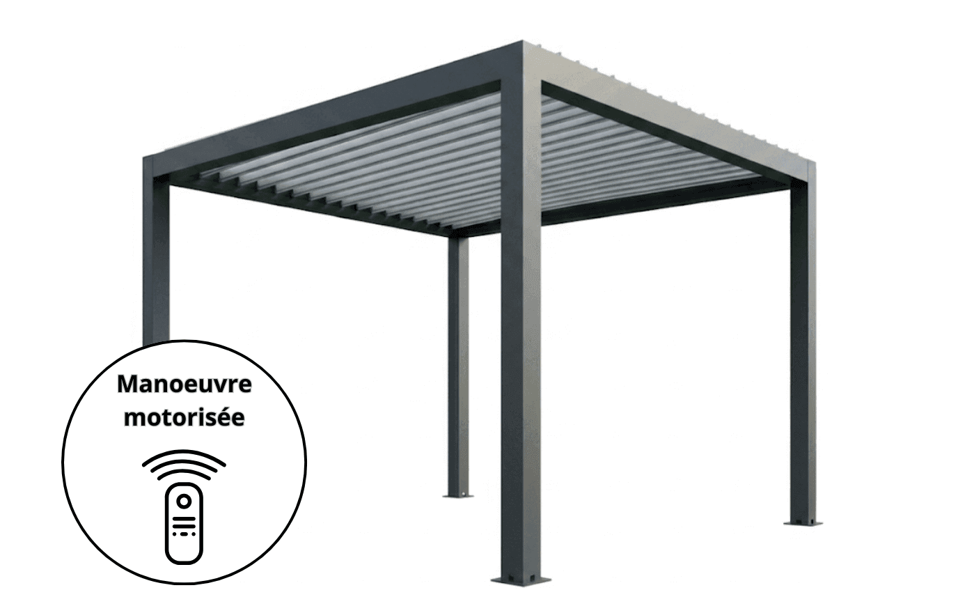 Pergola bioclimatique motorisée autoportante - Saturne