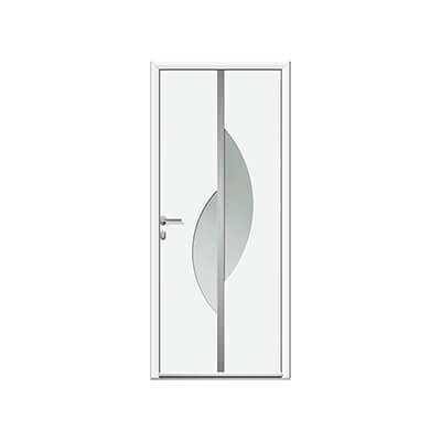 Porte d'entrée aluminium panneau vitré - Eris