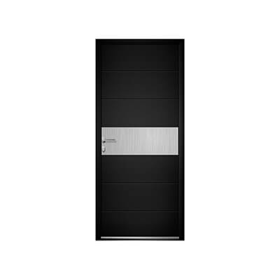 Porte d'entrée aluminium panneau plein alunox - Parnasse