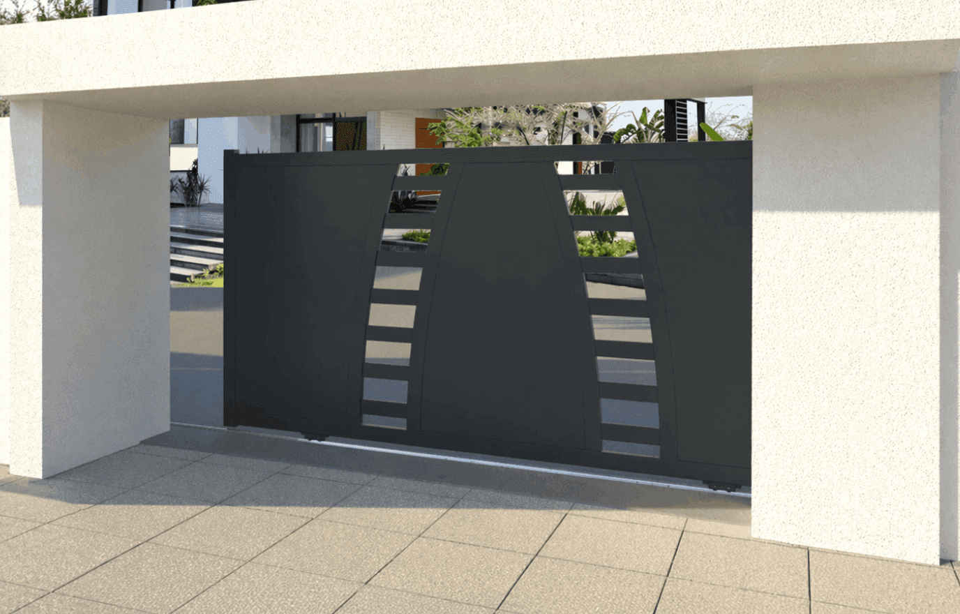 Portail coulissant aluminium - Prisme