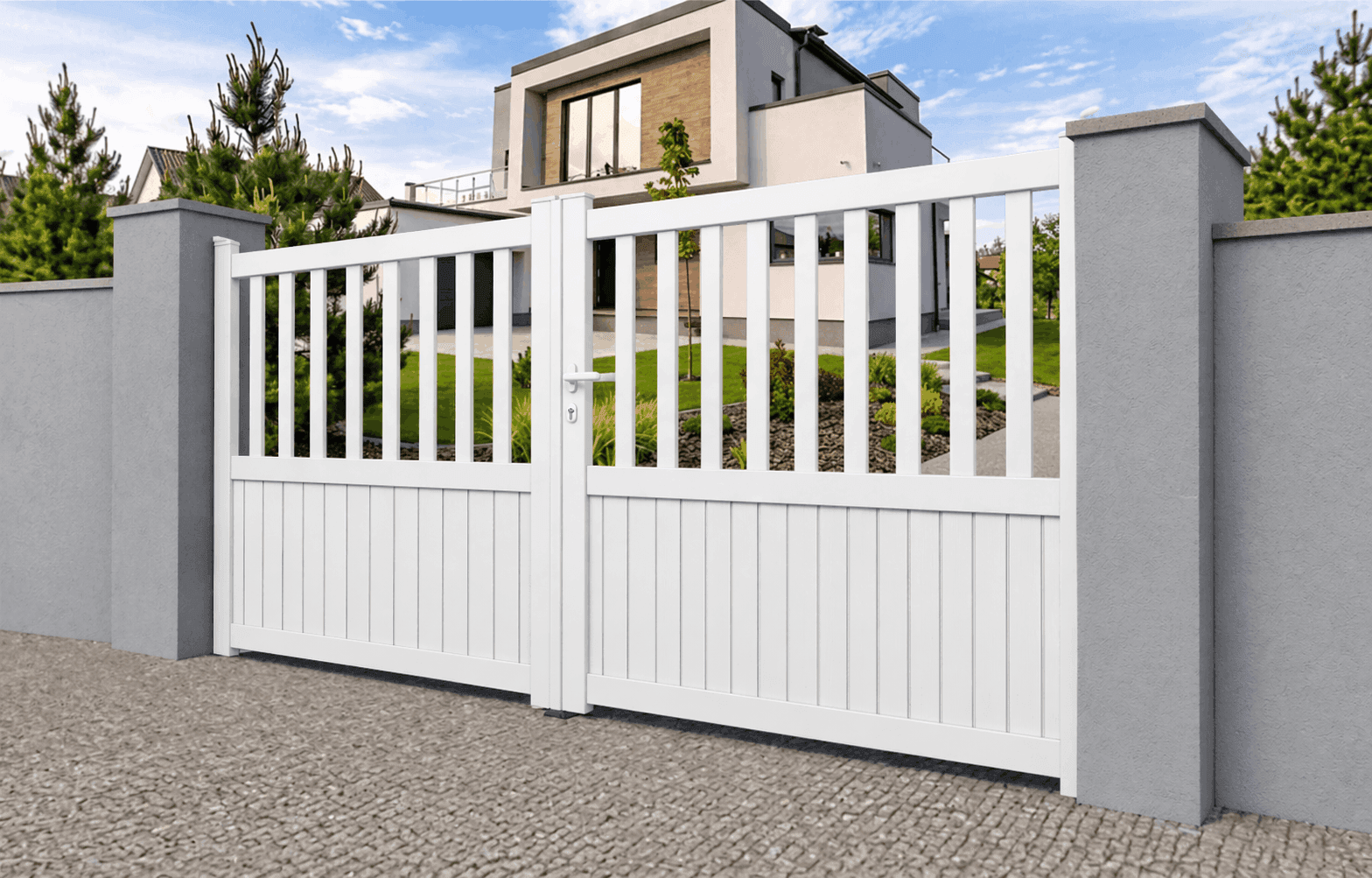 Portail battant aluminium manuel - Lombardie
