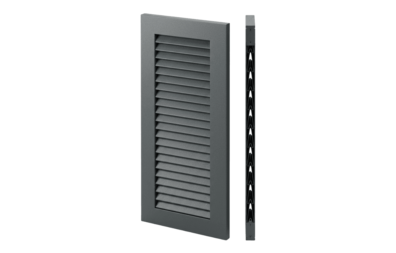 Volet Battant aluminium extrudé - Persienne lames chevron non ajourés