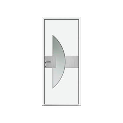 Porte d'entrée aluminium panneau vitré - Luna