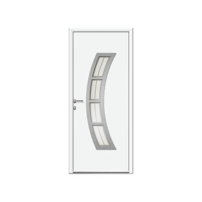 Porte d'entrée aluminium panneau vitré - Neptune