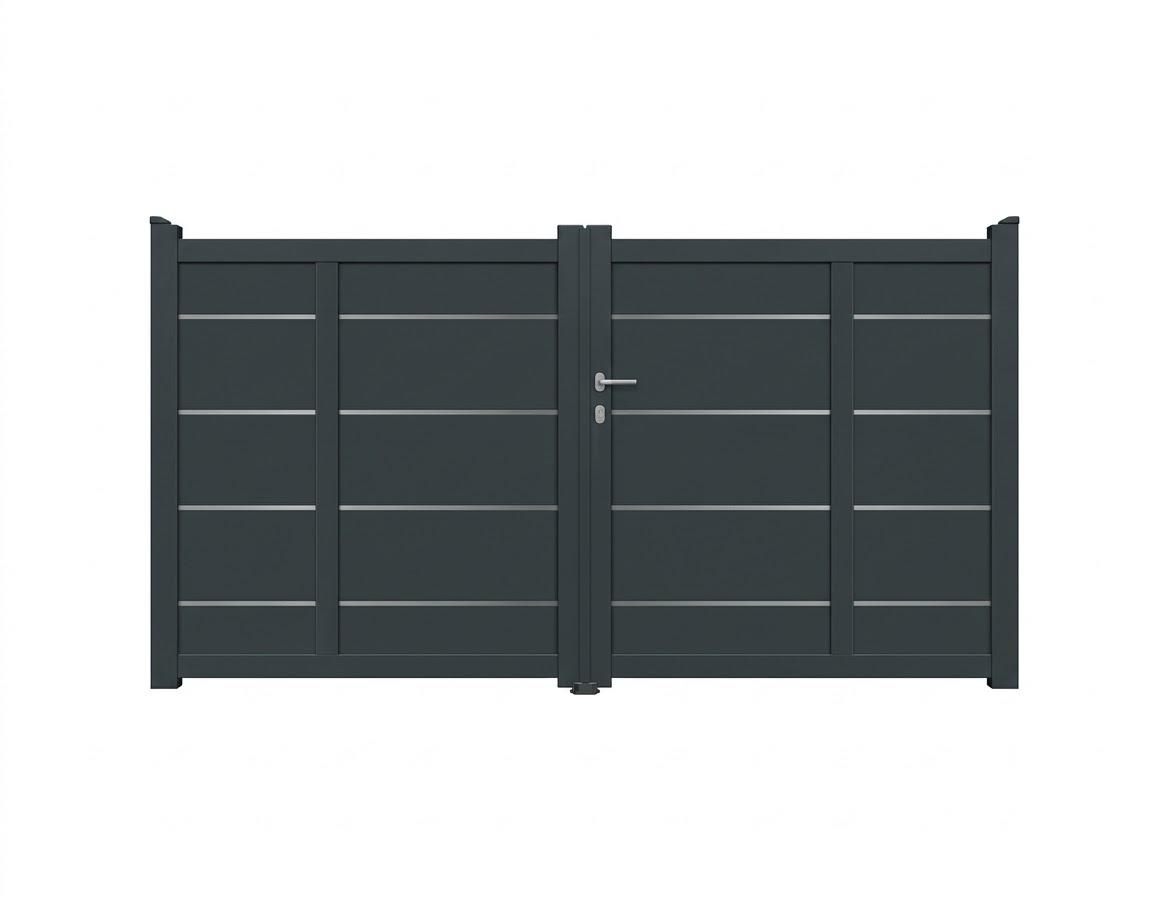 Portail battant aluminium décoratif - Soulaire