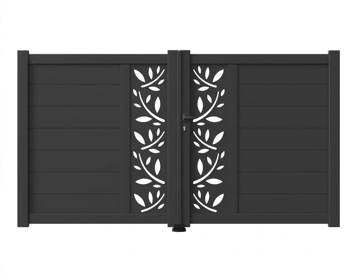 Portail battant aluminium manuel - Eurus
