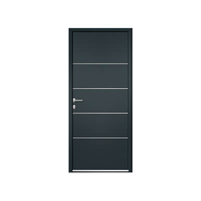 Porte d'entrée aluminium panneau plein alunox - Ouréa