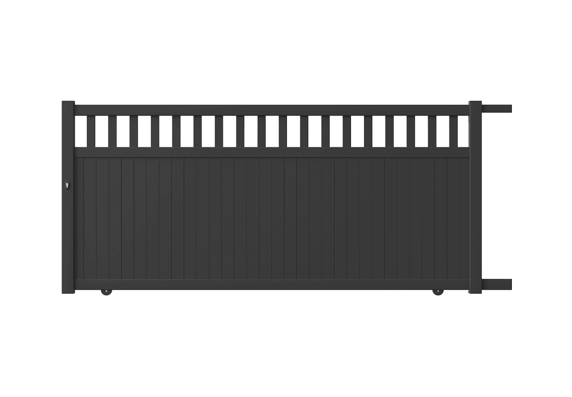 Portail coulissant aluminium manuel - Grec