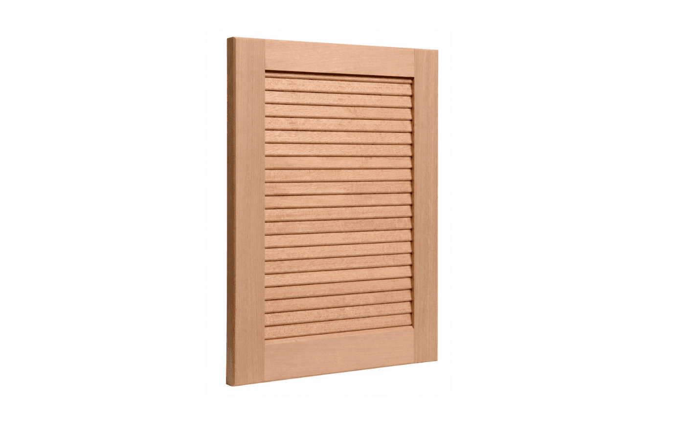 Volet Battant bois exotique épaisseur 30mm - Persienne lames chevron non-ajourés