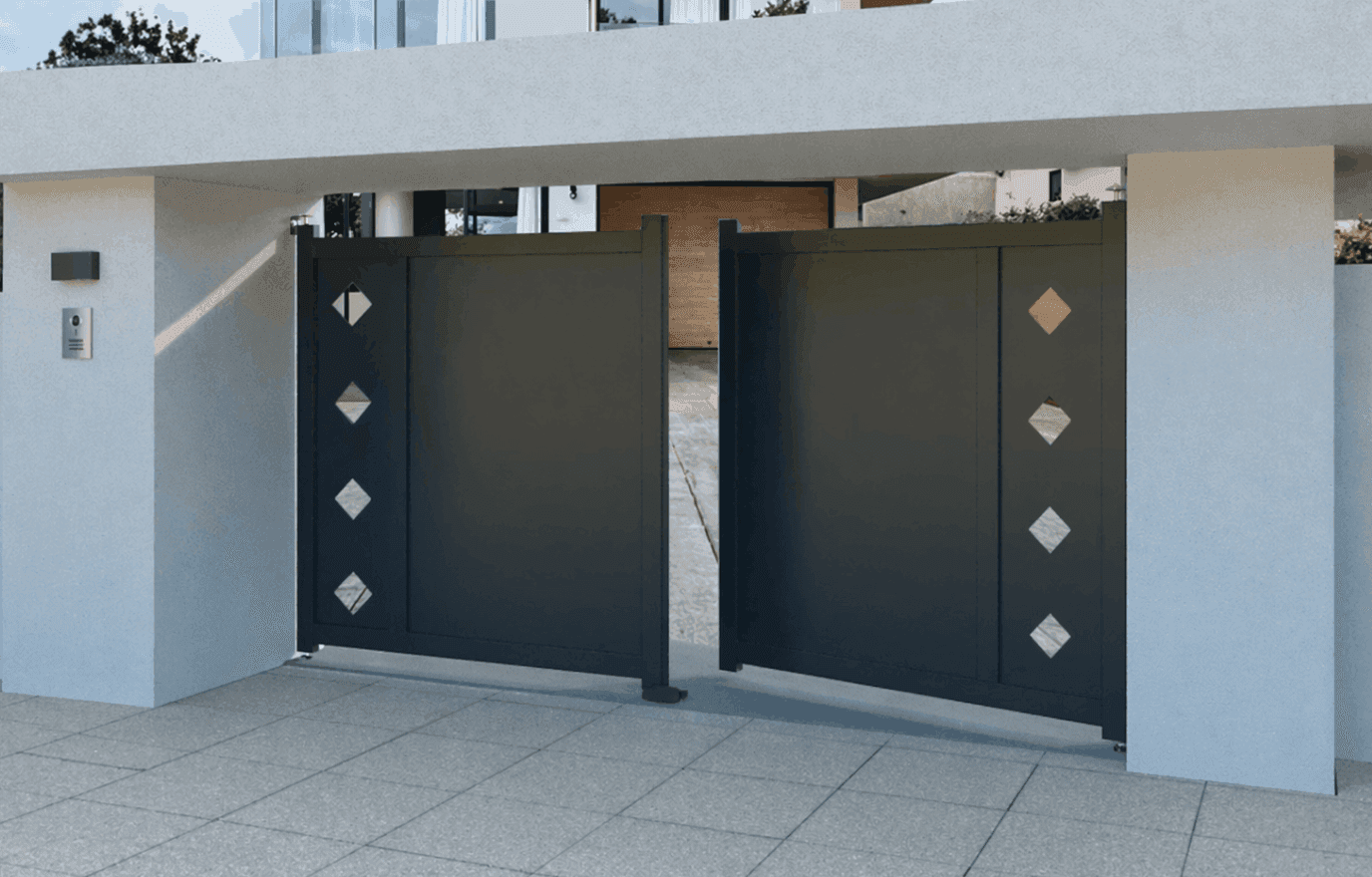 Portail battant aluminium décoratif - Boréal