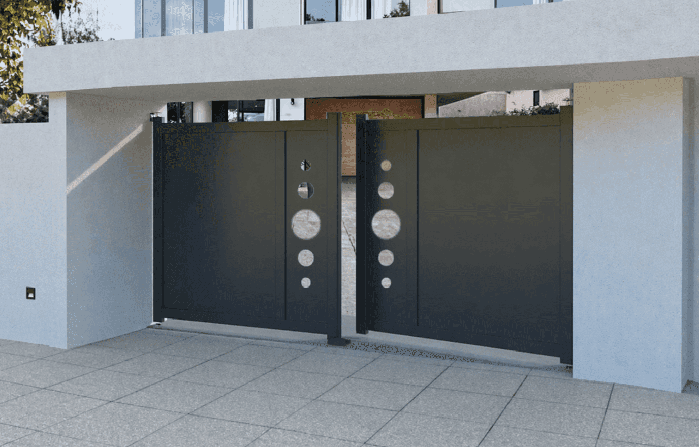 Portail battant aluminium décoratif - Eole