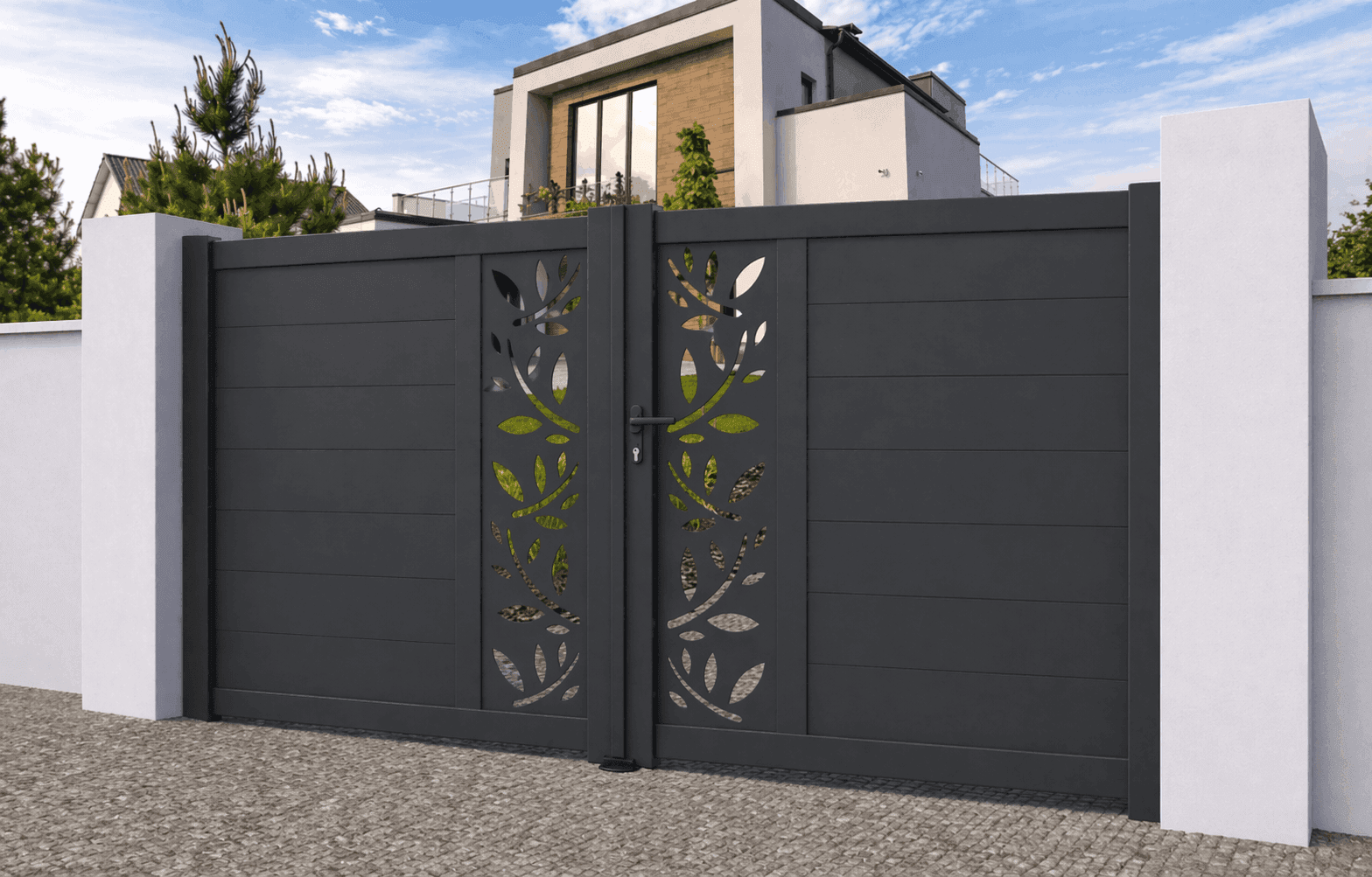 Portail battant aluminium manuel - Eurus
