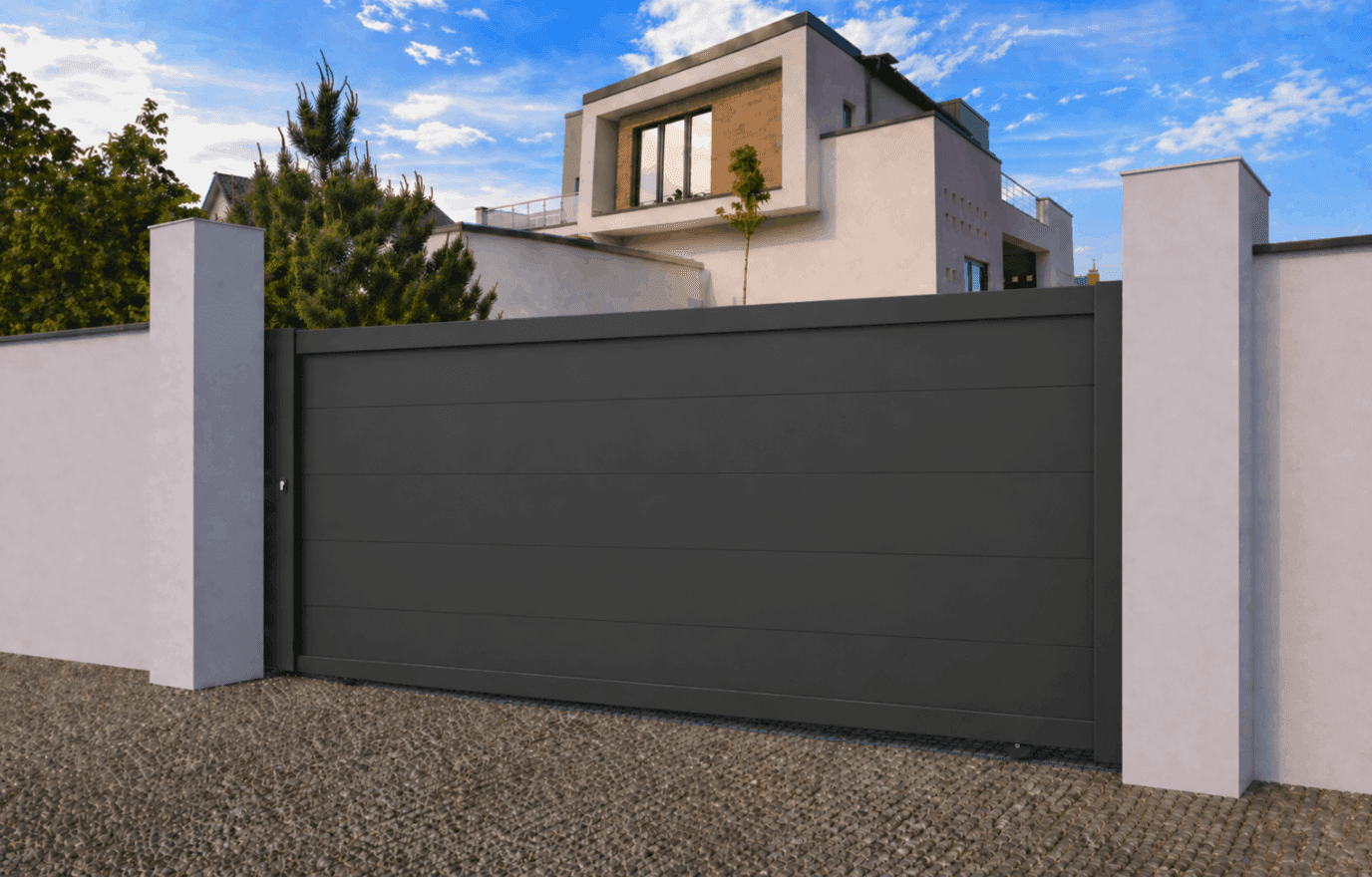 Portail coulissant aluminium manuel - Fohen