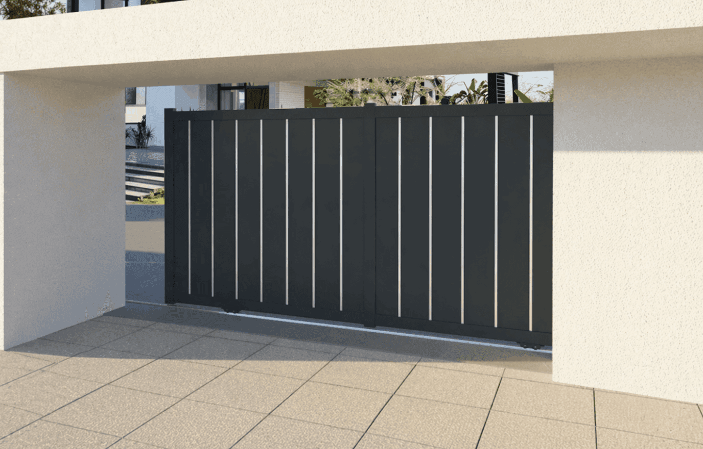 Portail coulissant aluminium - Aurore
