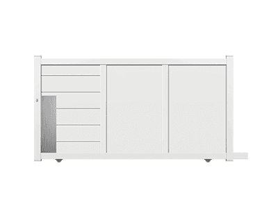Portail coulissant aluminium plein alunox - Cers