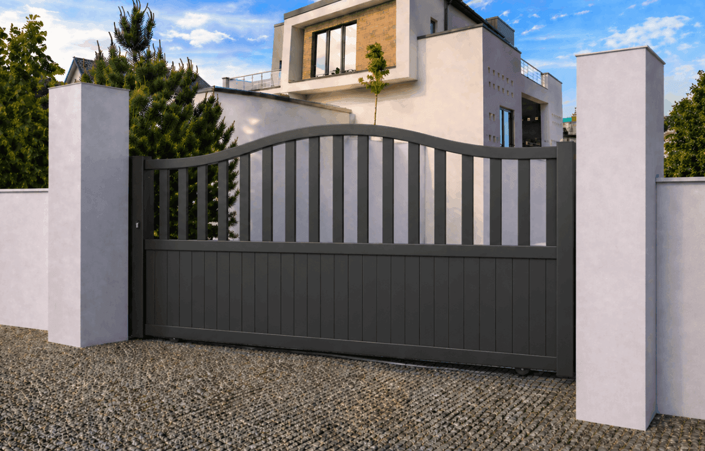 Portail coulissant aluminium manuel - Libeccio