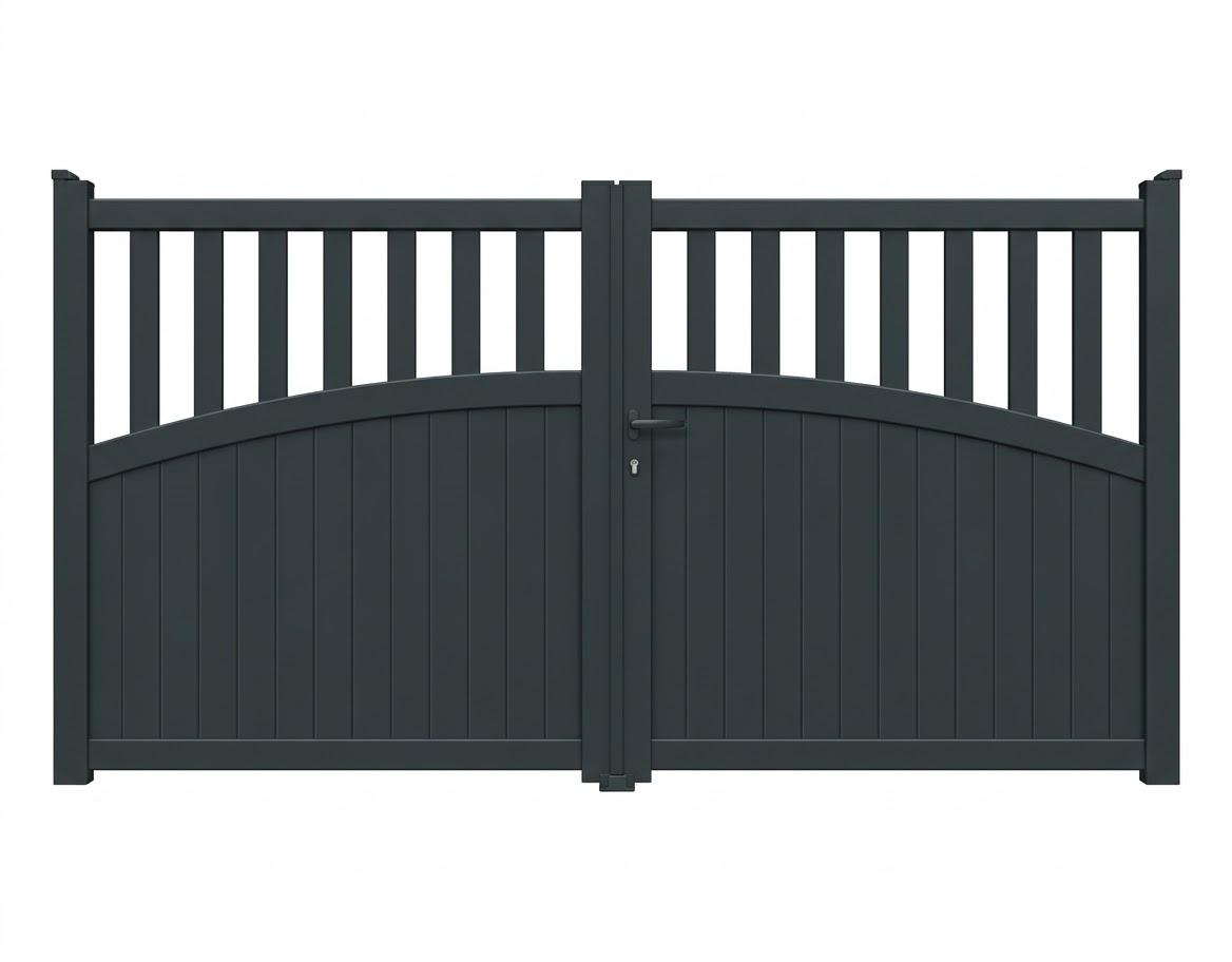 Portail battant aluminium semi-ajouré - Ecluse