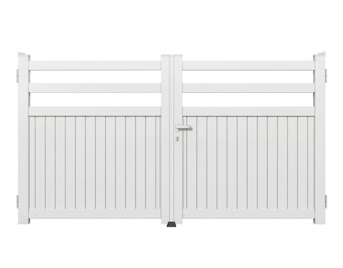 Portail battant aluminium semi-ajouré - Zef