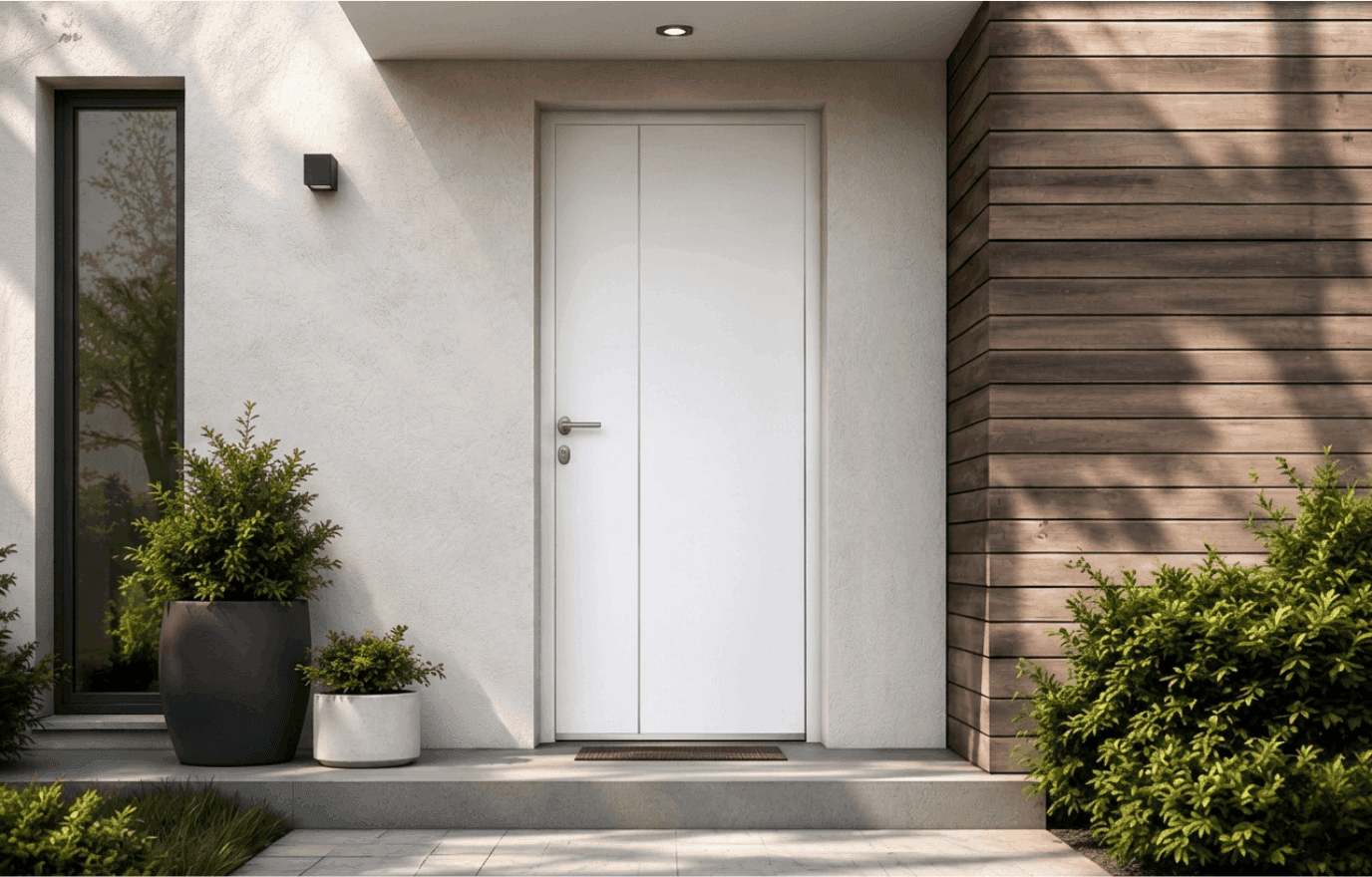 Porte d'entrée aluminium panneau plein alunox - Othrys