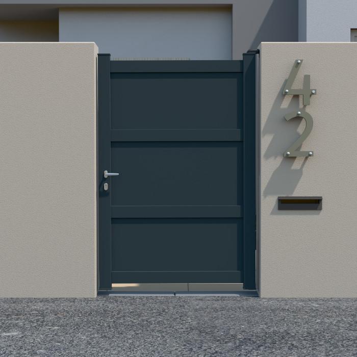 Portillon Aluminium plein - Traverse