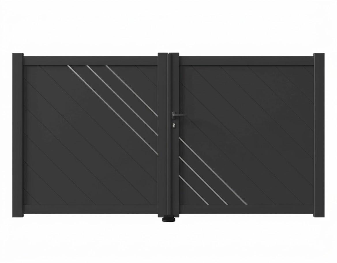 Portail battant aluminium manuel - Mistral