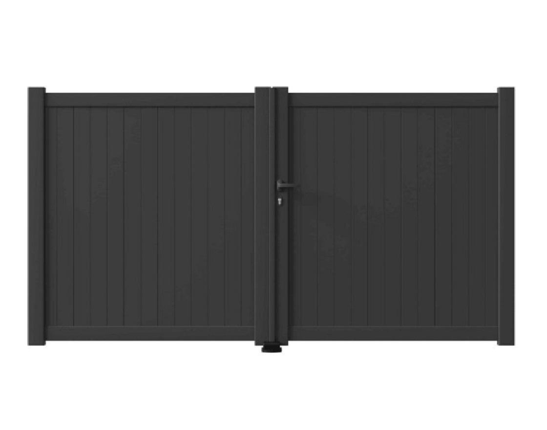 Portail battant aluminium manuel - Khasmin