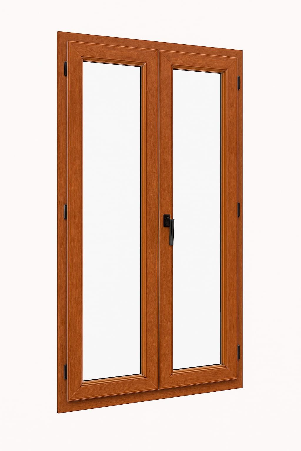 Porte-fenêtre Bois exotique – Confort - 2 vantaux
