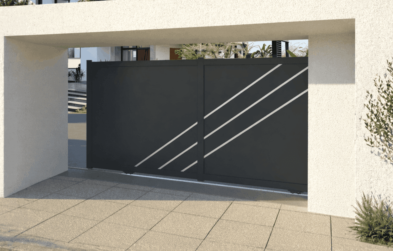 Portail coulissant aluminium motorisé - Joran