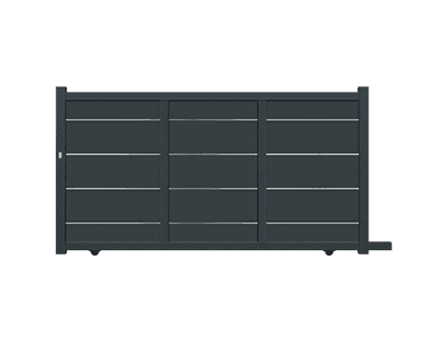 Portail coulissant aluminium décoratif - Soulaire