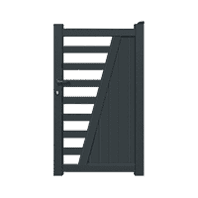 Portillon Aluminium semi-ajouré - Sirocco