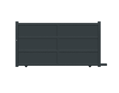 Portail coulissant aluminium plein - Traverse