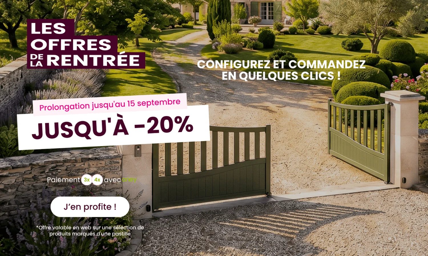 LES OFFRES DE LA RENTREE PROLONGATION