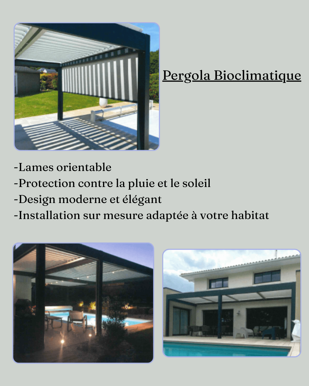 Suite pergola bioclimatique