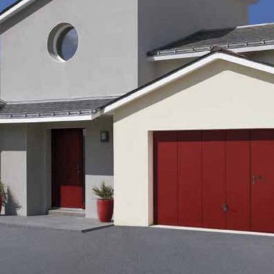 porte-garage-basculante-rouge