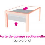 Porte garage sectionnelle au plafond maison du menuisier